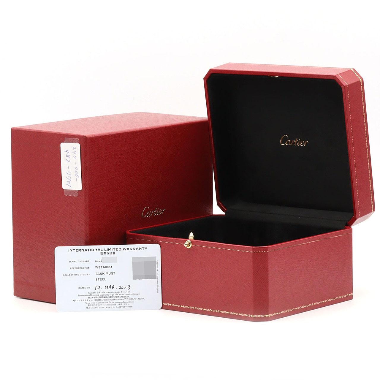 カルティエ タンクマストSM WSTA0051 SS クォーツ