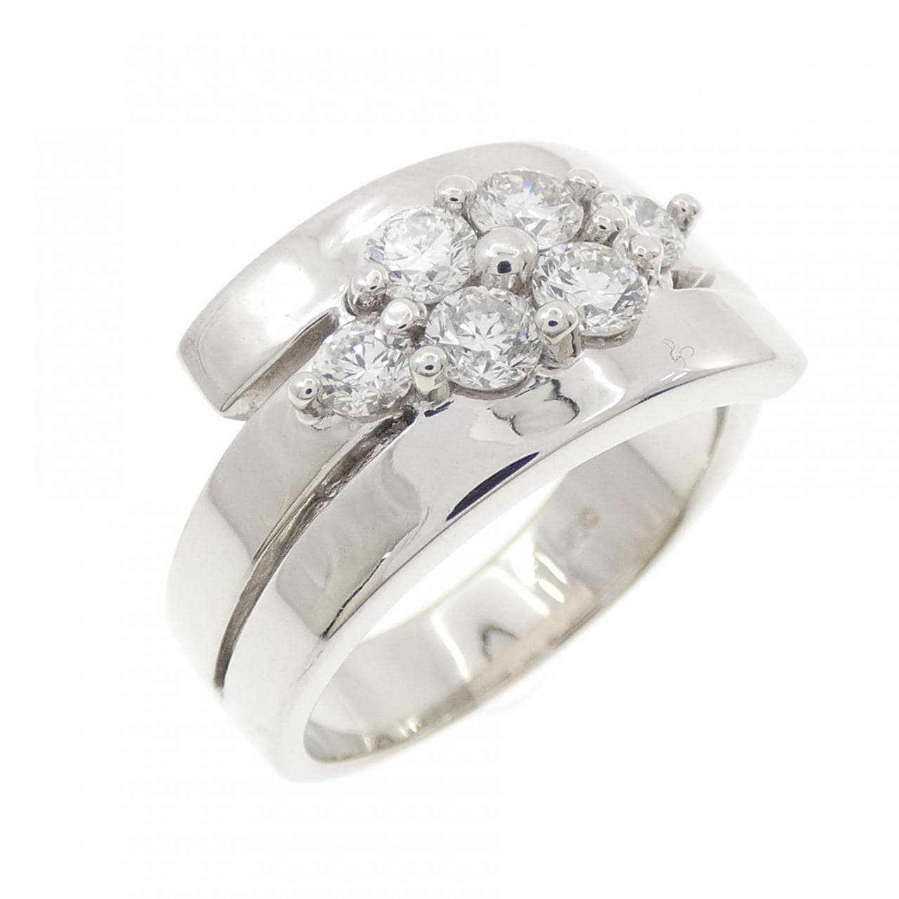 750WG ダイヤモンド リング 0.70CT
