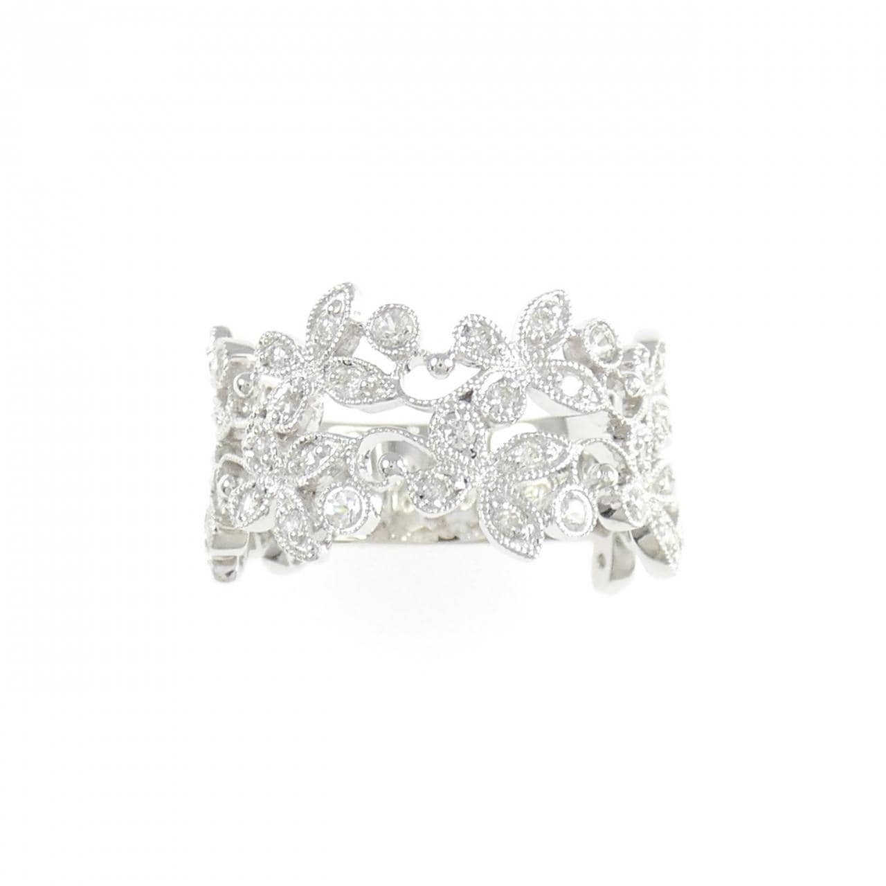 K18WG ホワイトサファイヤ リング 0.23CT