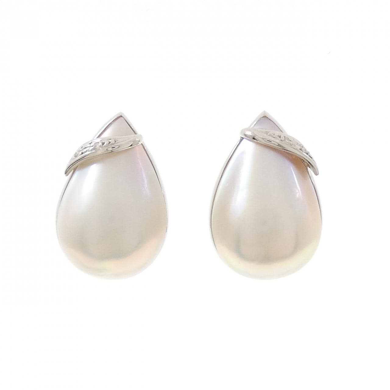 K14WG Mabe pearl earrings