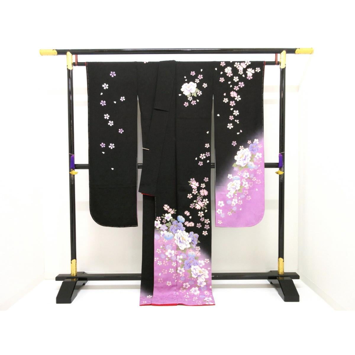 【未使用品】振袖　友禅金彩加工　ボカシ染