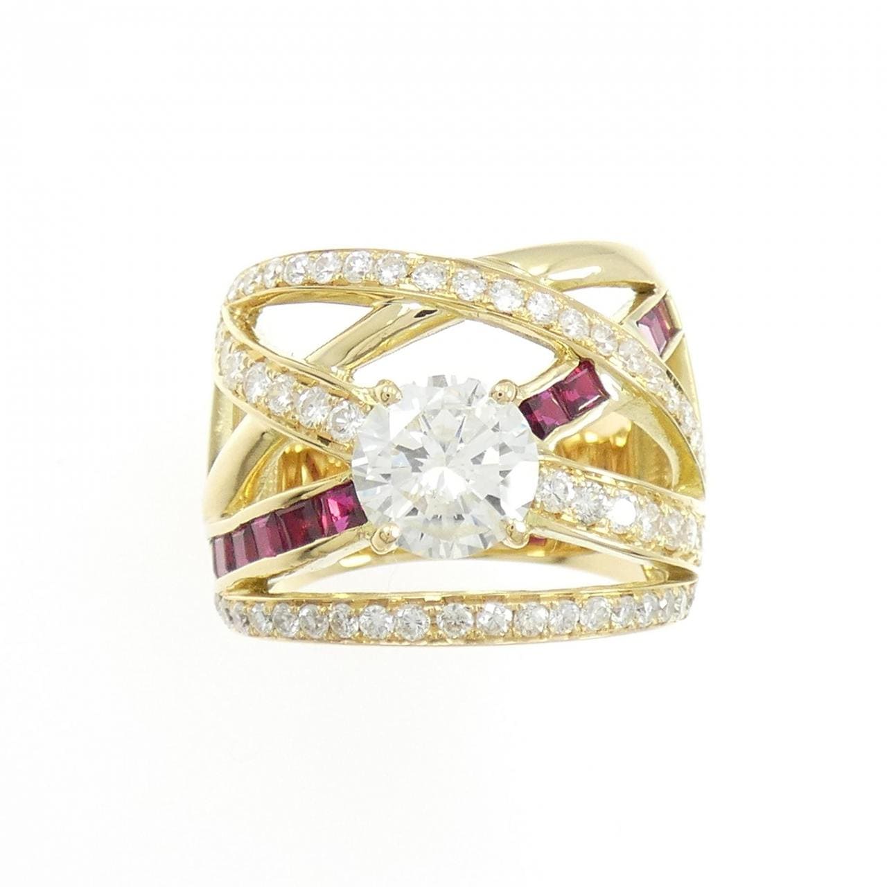 K18YG ダイヤモンド リング 1.289CT J I1 VG