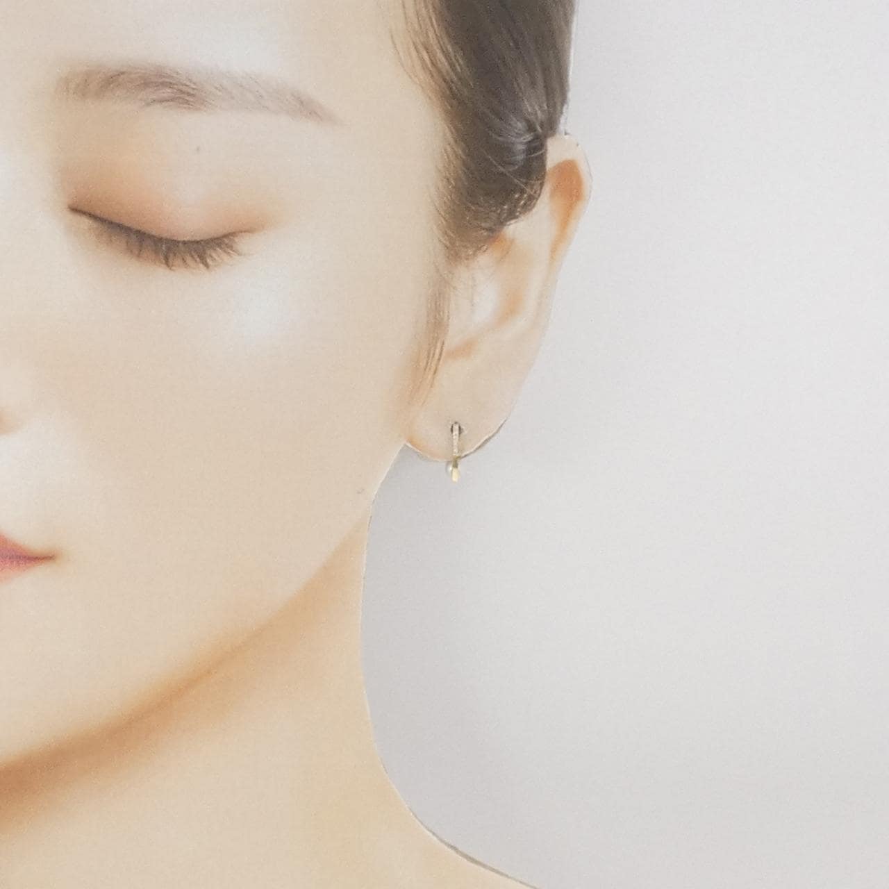 K10YG淡水珍珠耳钉4 MM