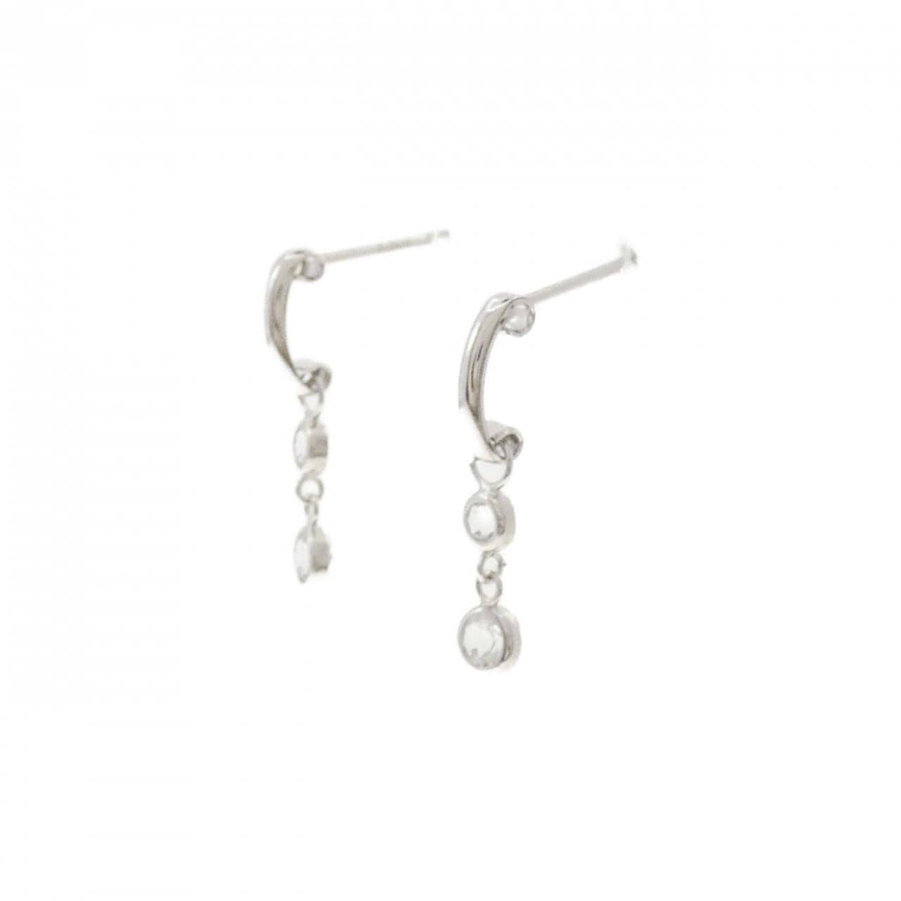 [BRAND NEW] PT900 White Topaz Earrings