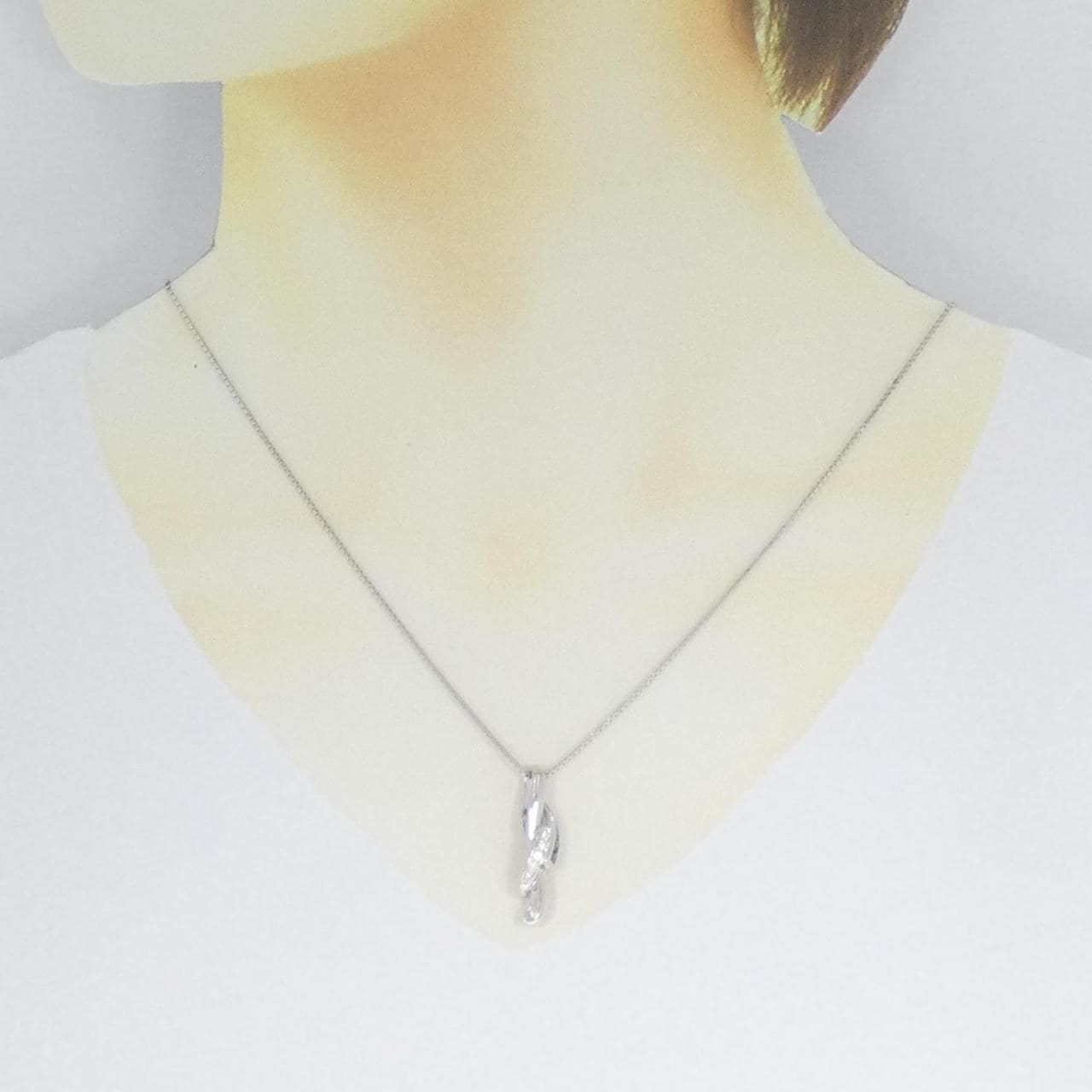 K18WG サファイヤ ネックレス 0.30CT