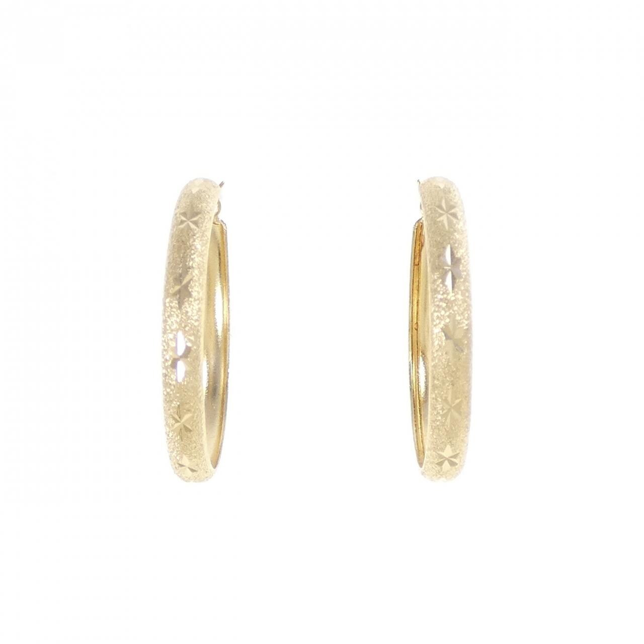 [BRAND NEW] K18YG hoop earrings