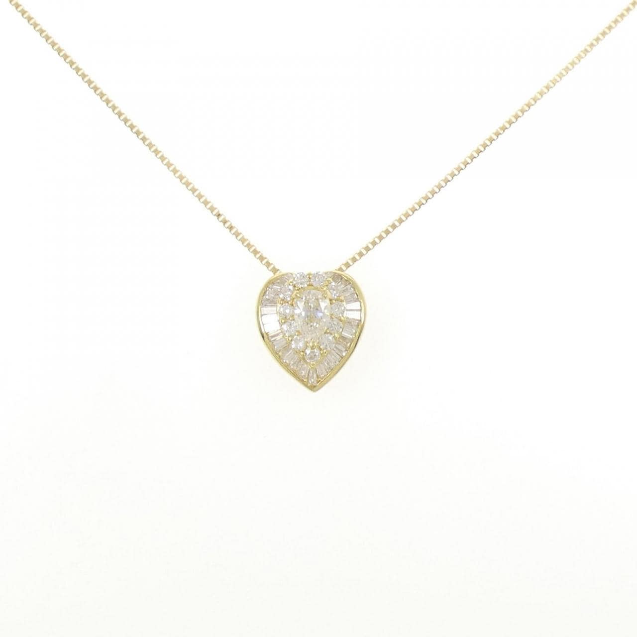 K18YG ハート ダイヤモンド ネックレス 0.385CT