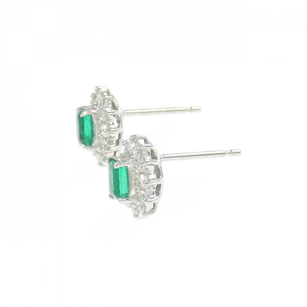 PT900 エメラルド ピアス 0.62CT