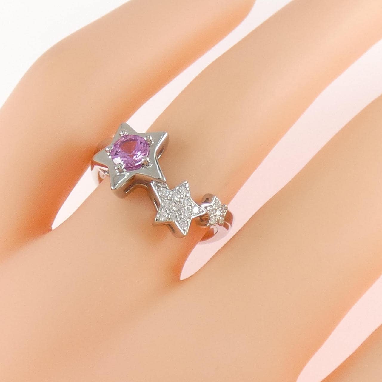 PT900 スター サファイヤ リング 0.38CT