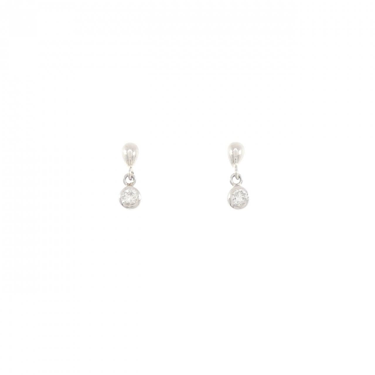 PT900 ダイヤモンド ピアス 0.10CT