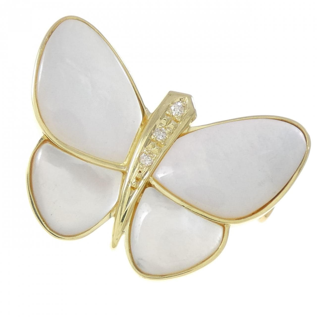 K18YG マザーオブパール ブローチ