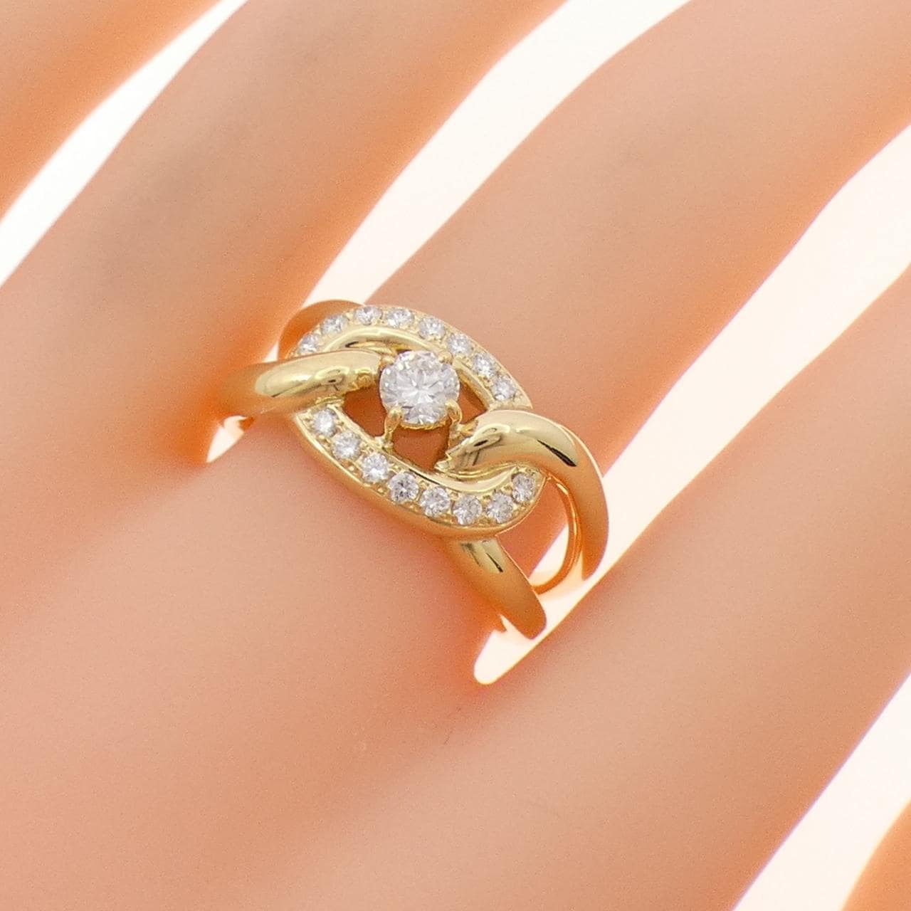 K18YG ダイヤモンド リング 0.44CT