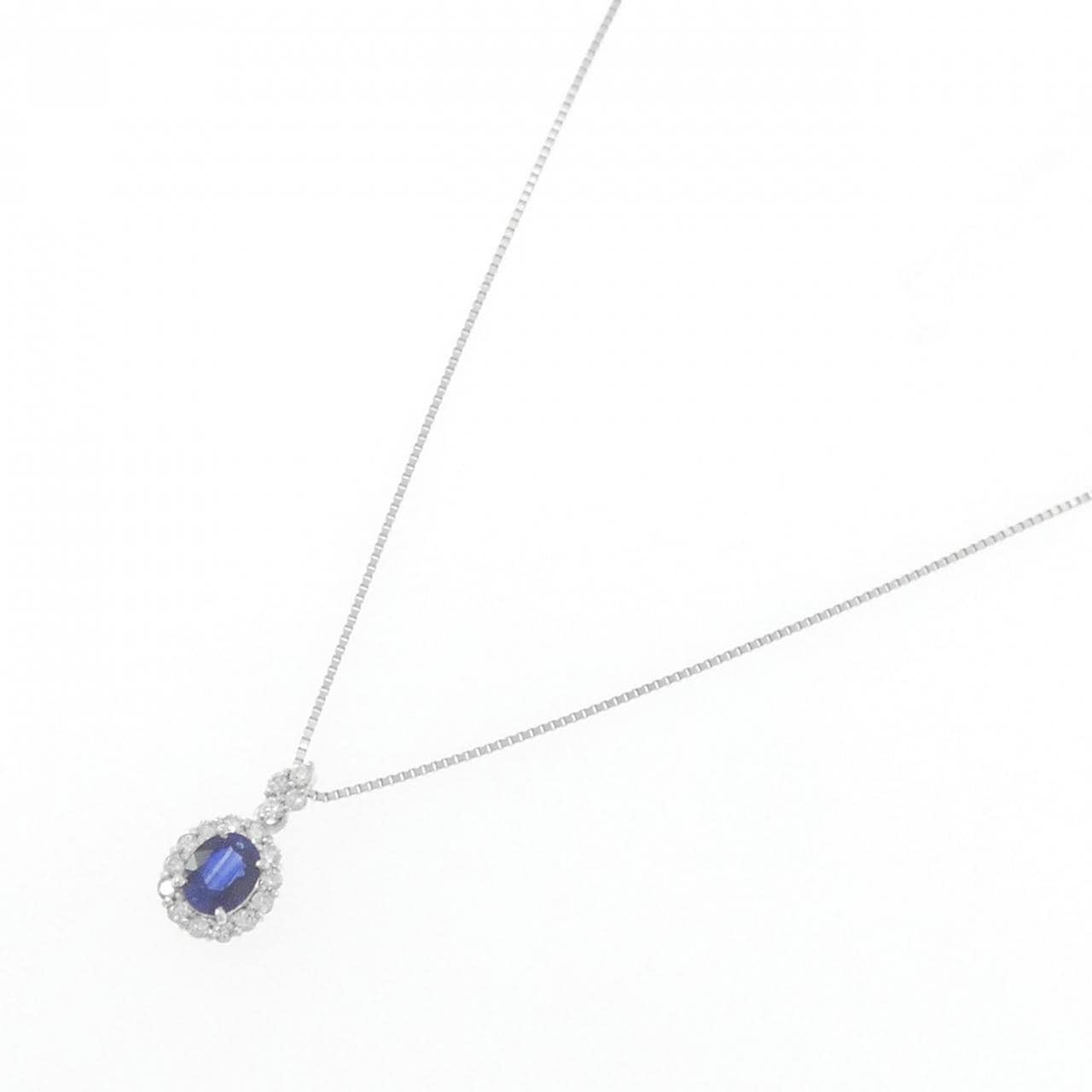 [BRAND NEW] PT Sapphire Necklace 0.44CT