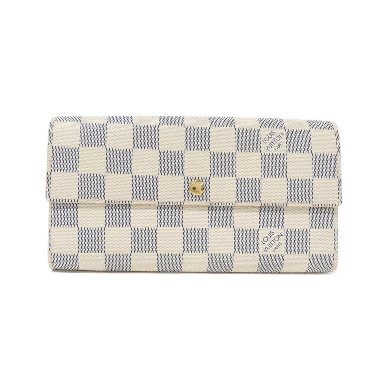 LOUIS VUITTON Damier Azur Portefeuille Sarah N61735 Wallet