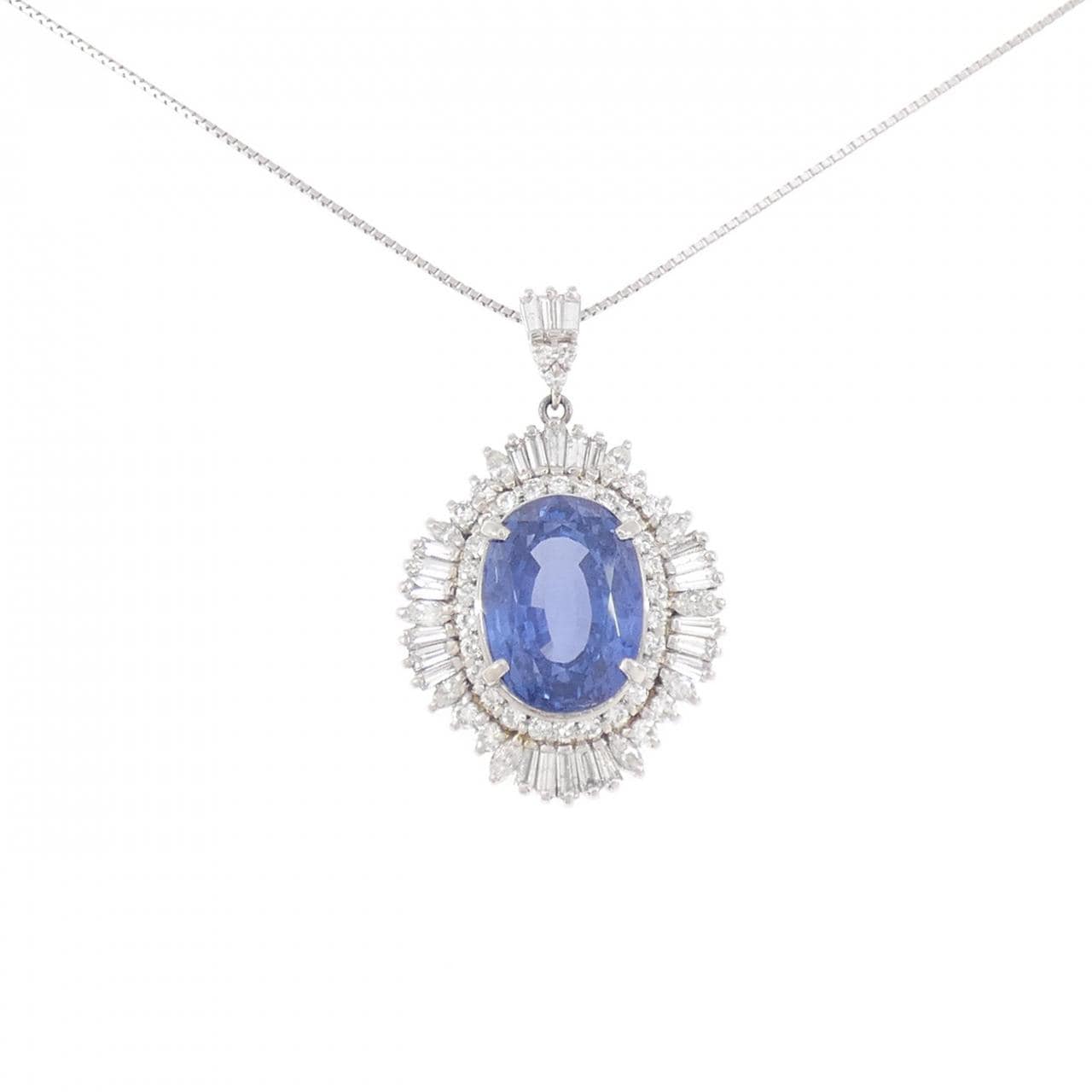 PT900/PT850 サファイヤ ネックレス 14.03CT スリランカ産