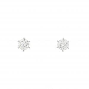 【リメイク】PT900/ST ダイヤモンド ピアス 0.314CT 0.326CT E SI1-2 Good