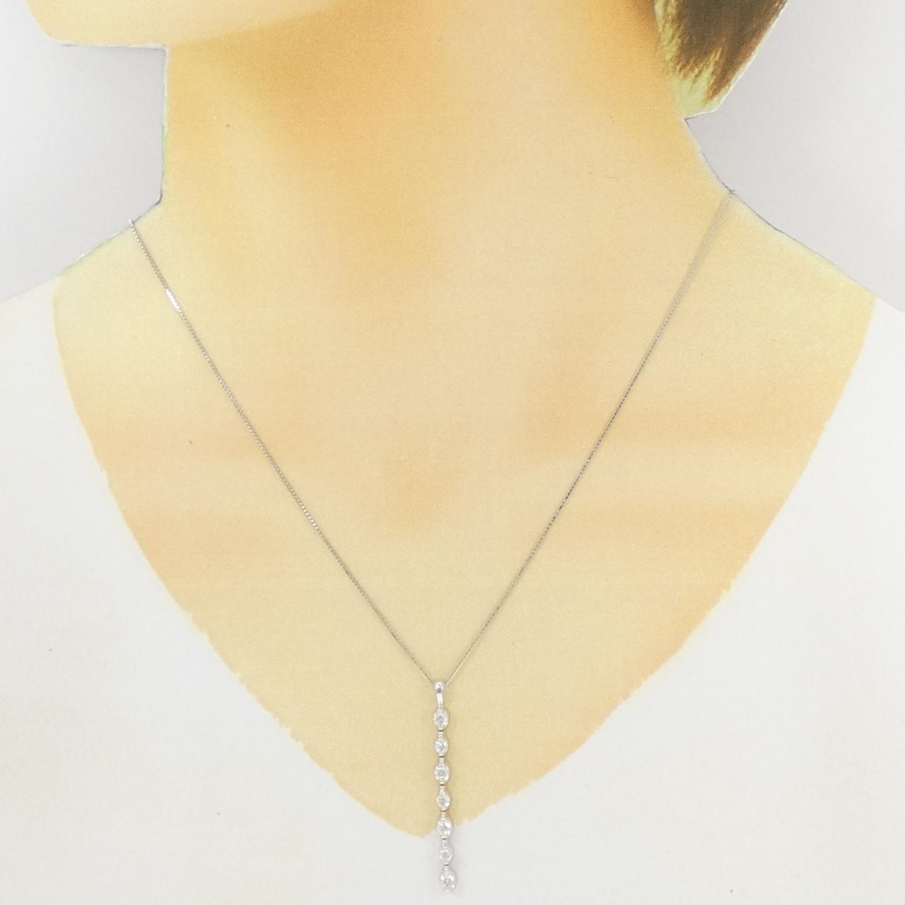 K18WG ダイヤモンド ネックレス 0.50CT