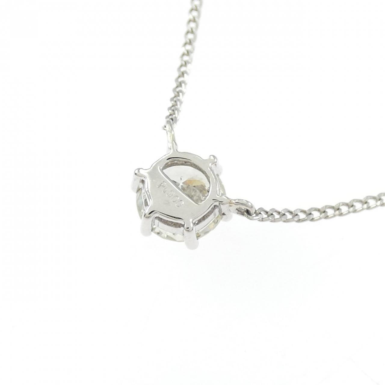 PT900/PT850 ソリティア ダイヤモンド ネックレス 0.59CT