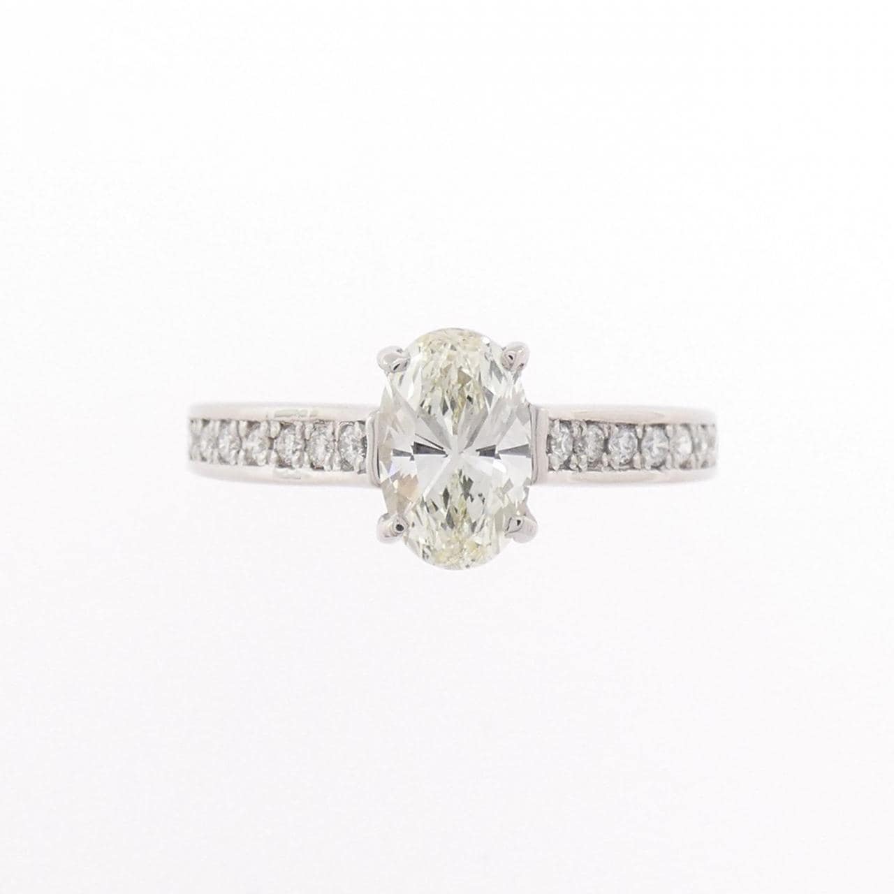 PT900 ダイヤモンド リング 1.014CT M SI1 オーバルカット