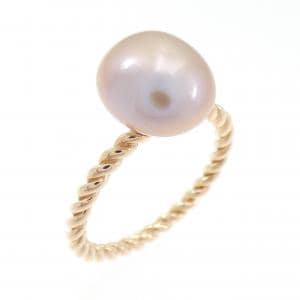 アガット 淡水パール リング