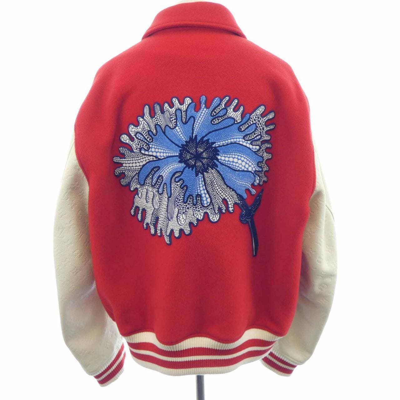 ルイヴィトン LOUIS VUITTON LV×YKサイケデリックフラワーエンブロイダードバーシティブルゾ HOL31EMJY 草間彌生 スタジャン