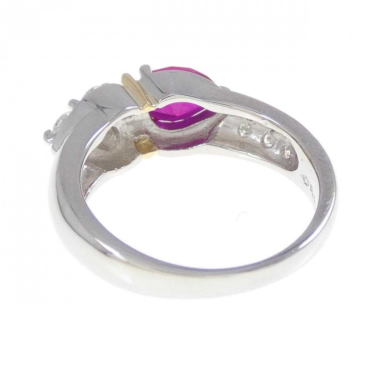 0.83CT合成紅寶石戒指