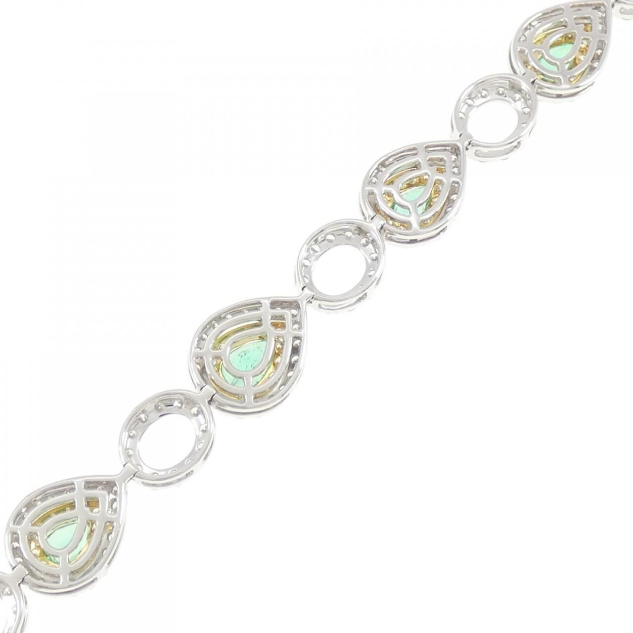 K18WG/K18YG Emerald Bracelet 2.32CT