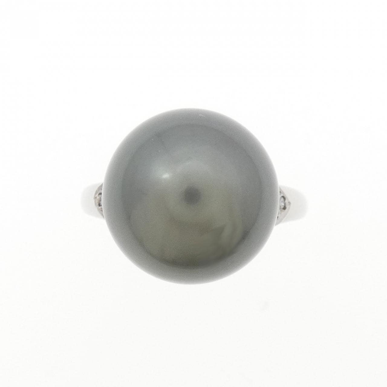 PT900黒蝶珍珠戒指 12.7毫米