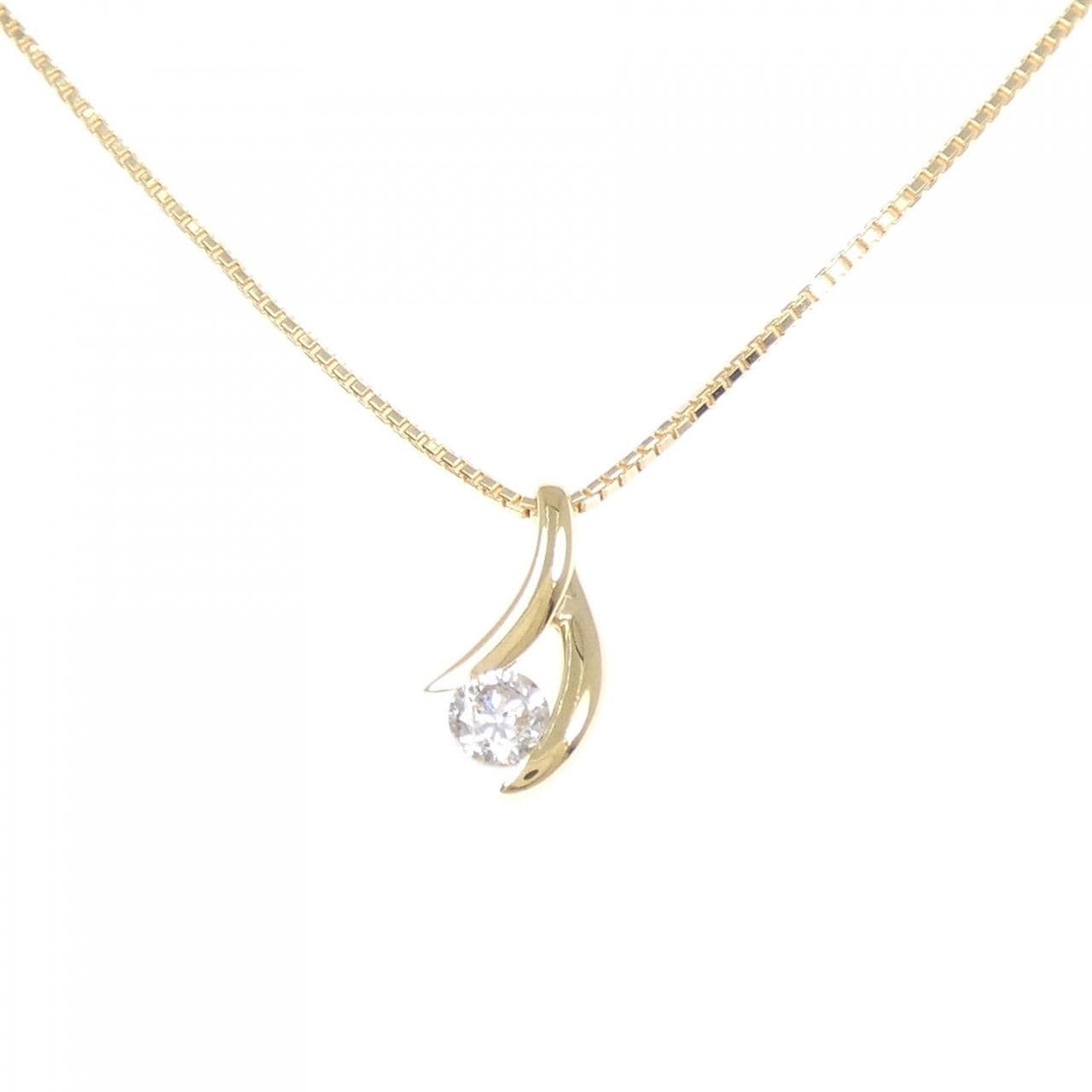 K18YG ダイヤモンド ネックレス 0.37CT