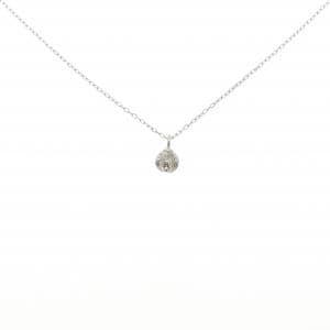 K18WG ソリティア ダイヤモンド ネックレス 0.15CT