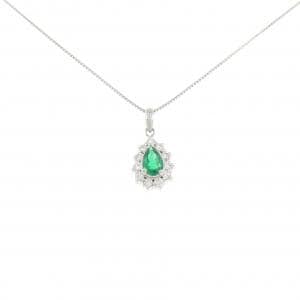 PT900/PT850 エメラルド ネックレス 0.51CT