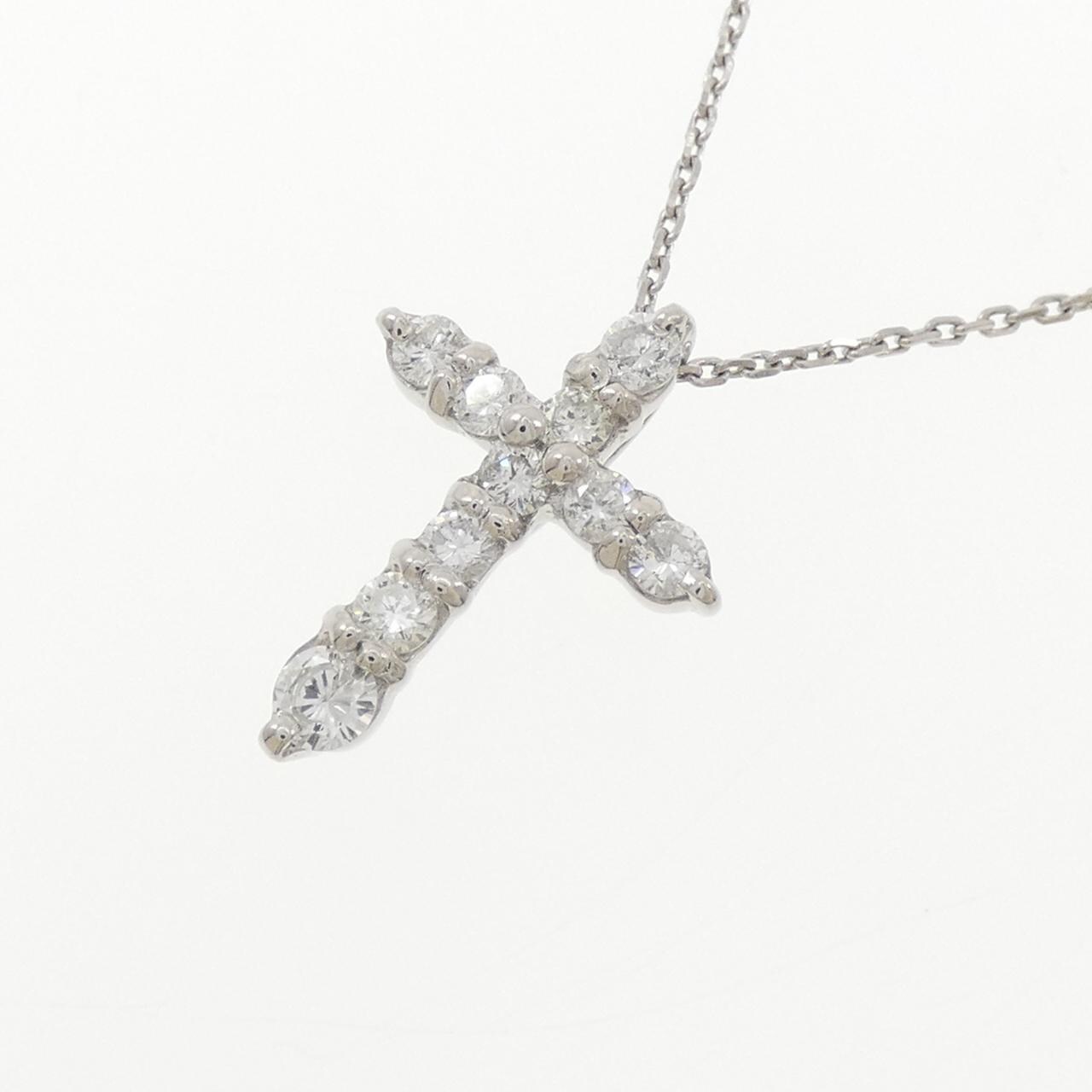 PT900/PT850 クロス ダイヤモンド ネックレス 0.50CT