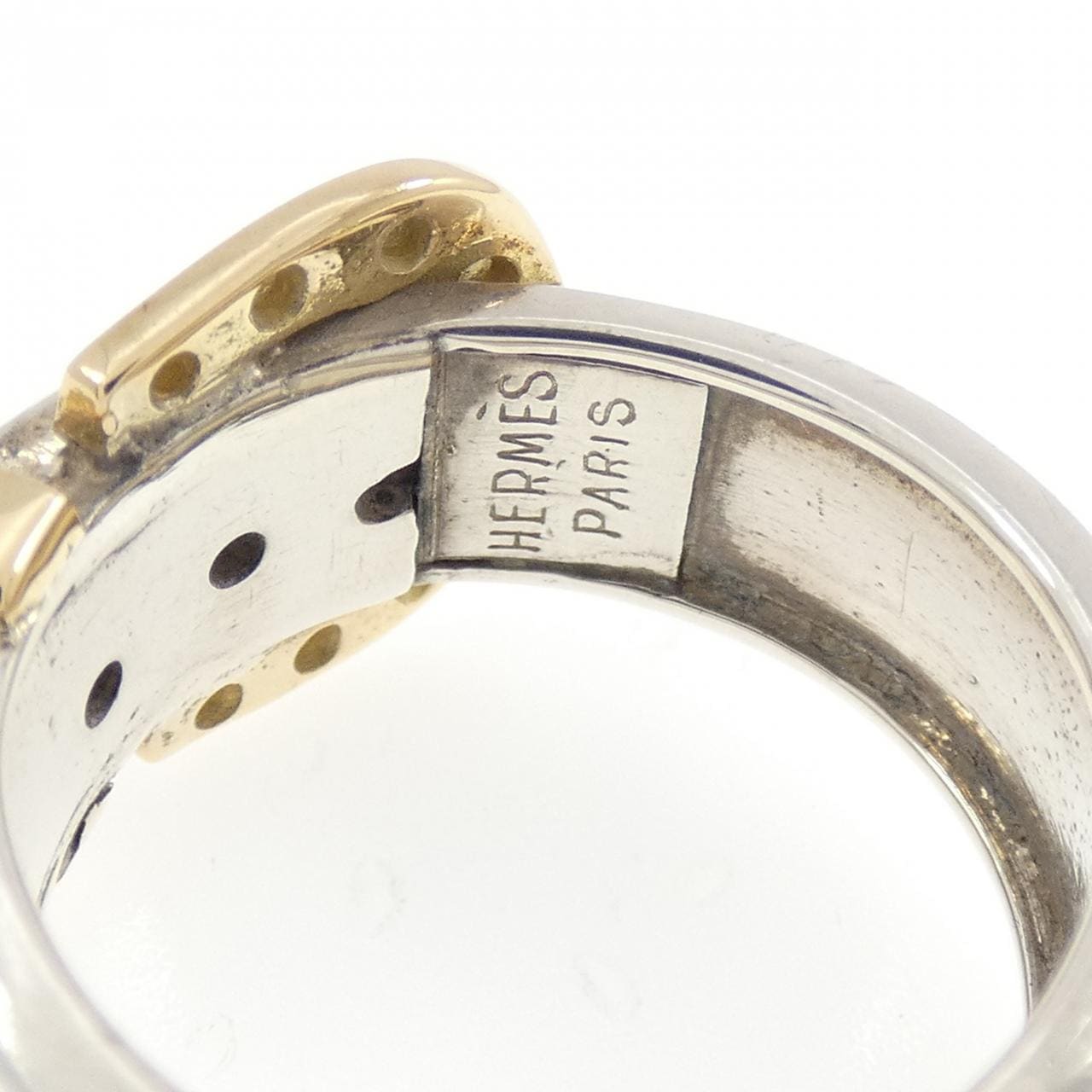【ヴィンテージ】エルメス ホールマーク/18KYG リング