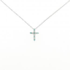 PT900/PT850 クロス トルマリン ネックレス 0.05CT