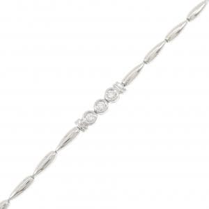 PT850 スリーストーン ダイヤモンド ブレスレット 0.12CT