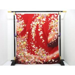 振袖　友禅加工刺繍入り　ボカシ染
