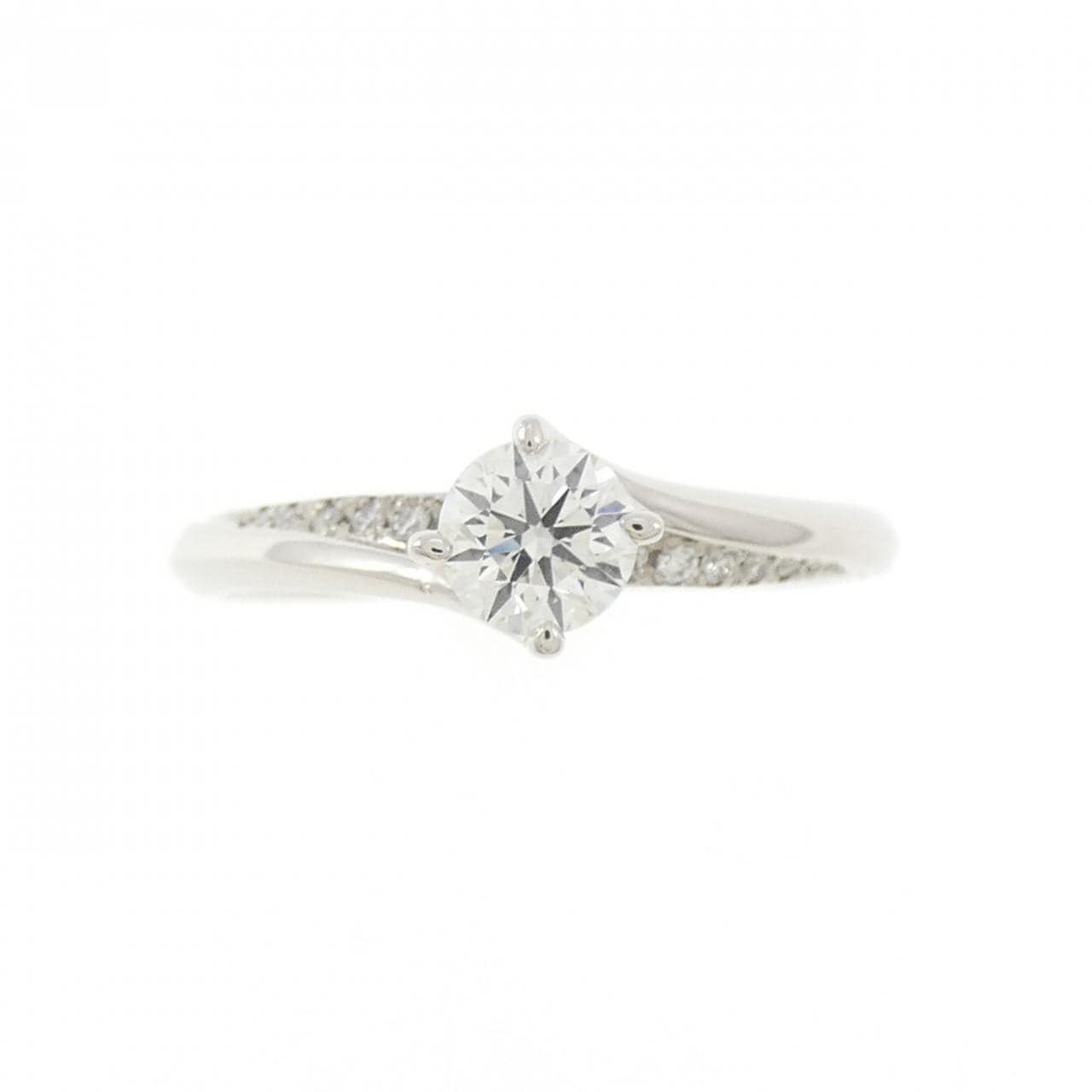 PT950 ダイヤモンド リング 0.325CT F VS2 3EXT H＆C