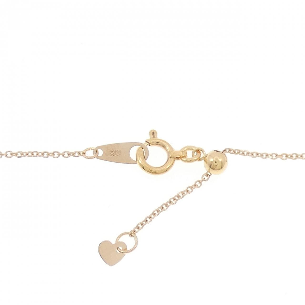 K18PG リボン サファイヤ ネックレス 0.03CT