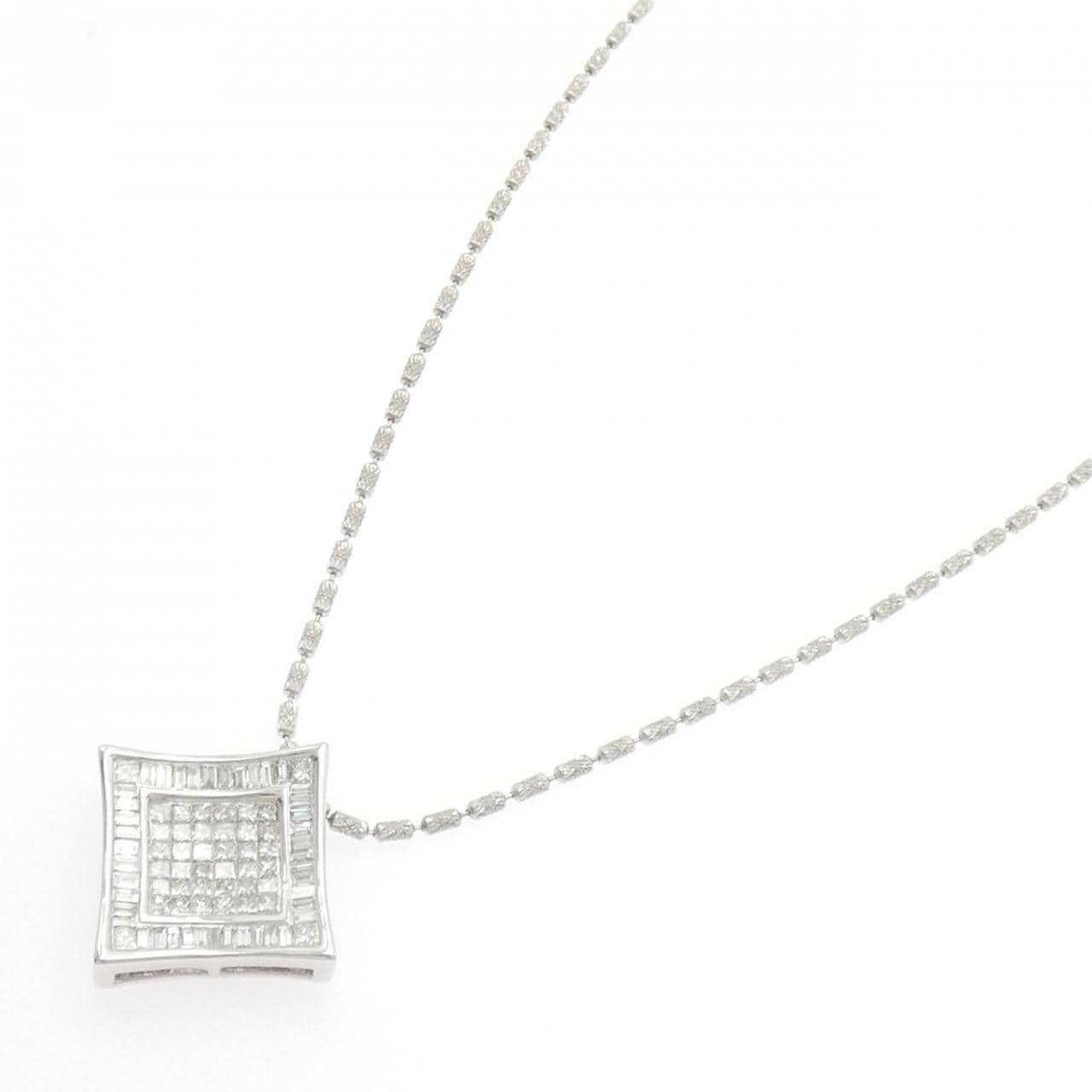 K18WG ダイヤモンド ネックレス 2.03CT