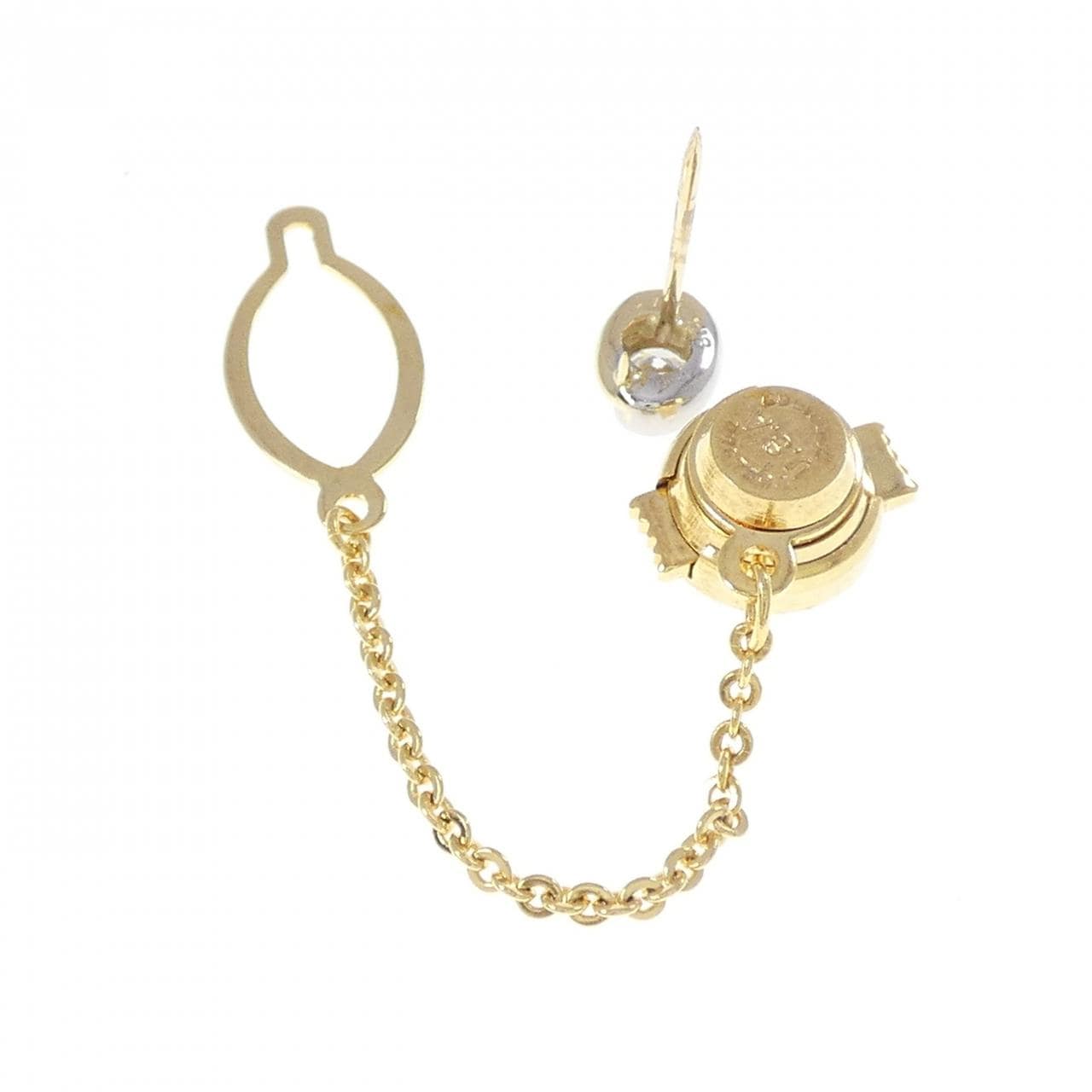 K18YG/PT950 ダイヤモンド タイタック 0.16CT