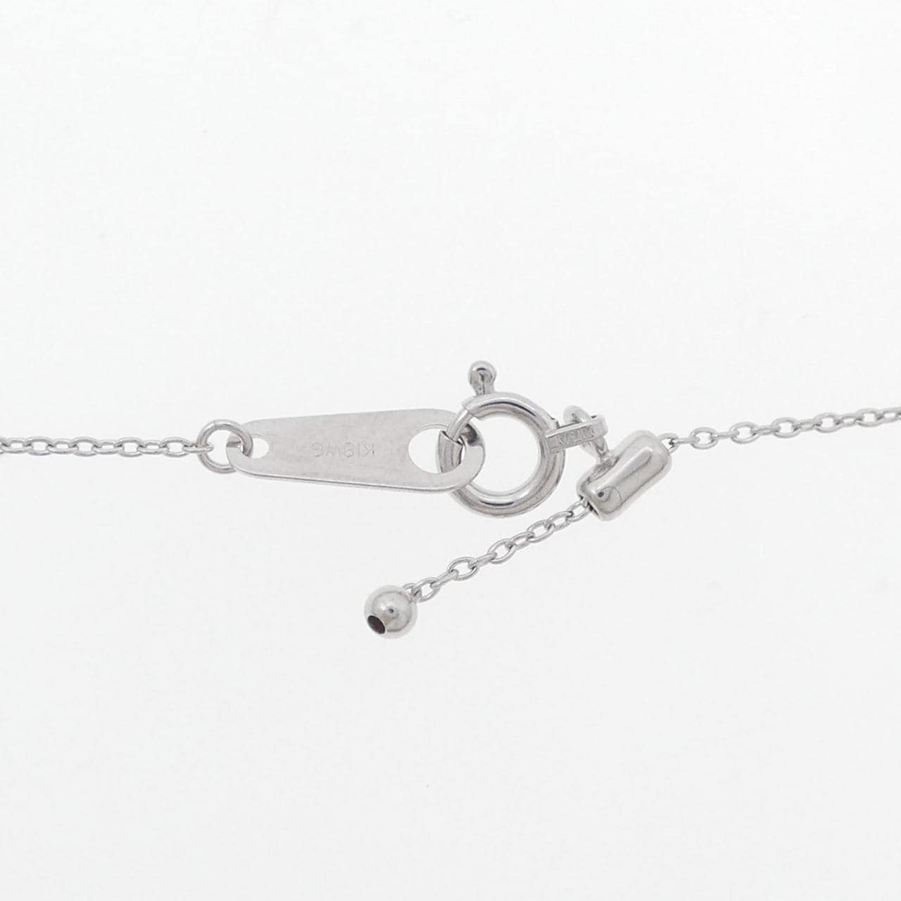 K18WG フラワー ブルートパーズ ネックレス 0.80CT
