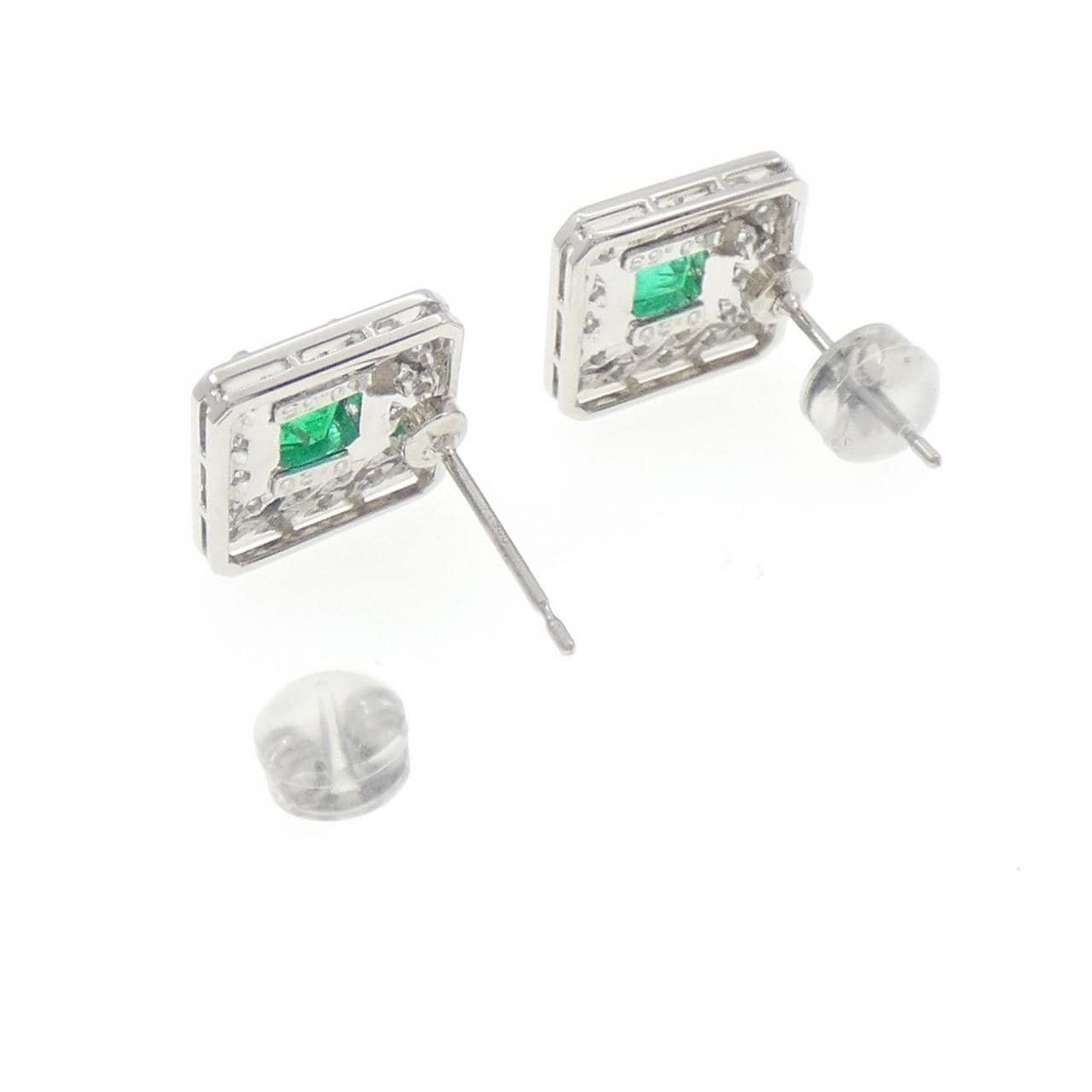 PT900 エメラルド ピアス 1.28CT