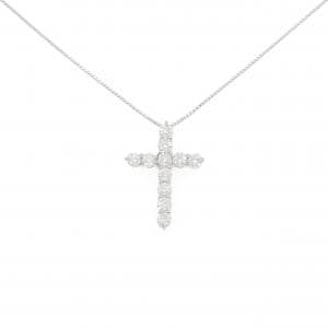 PT900/PT850 クロス ダイヤモンド ネックレス 1.00CT
