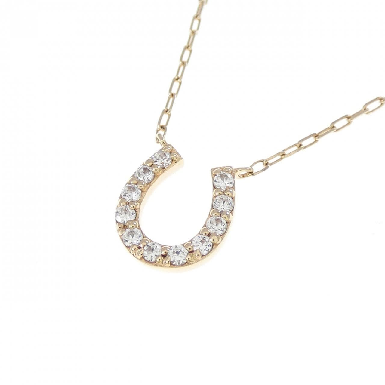 4゜C ホースシュー ダイヤモンド ネックレス