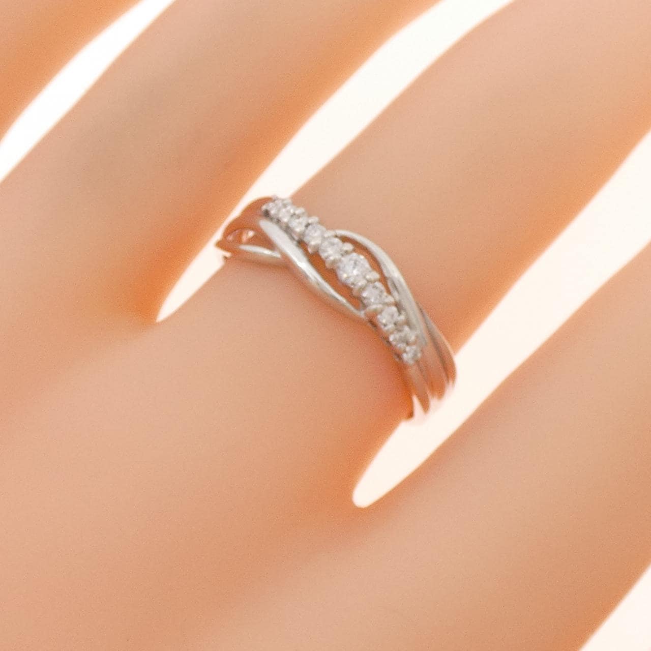 K18WG ダイヤモンド リング 0.15CT