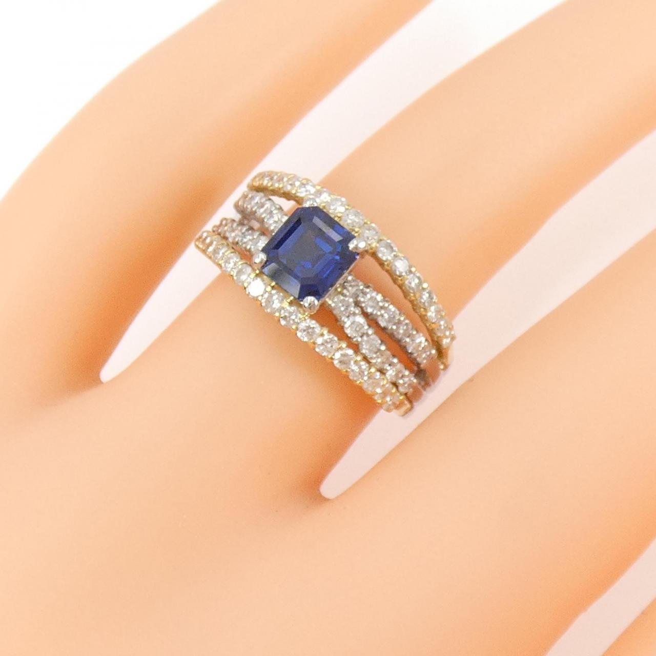 PT/K18YG Sapphire Ring 1.217CT