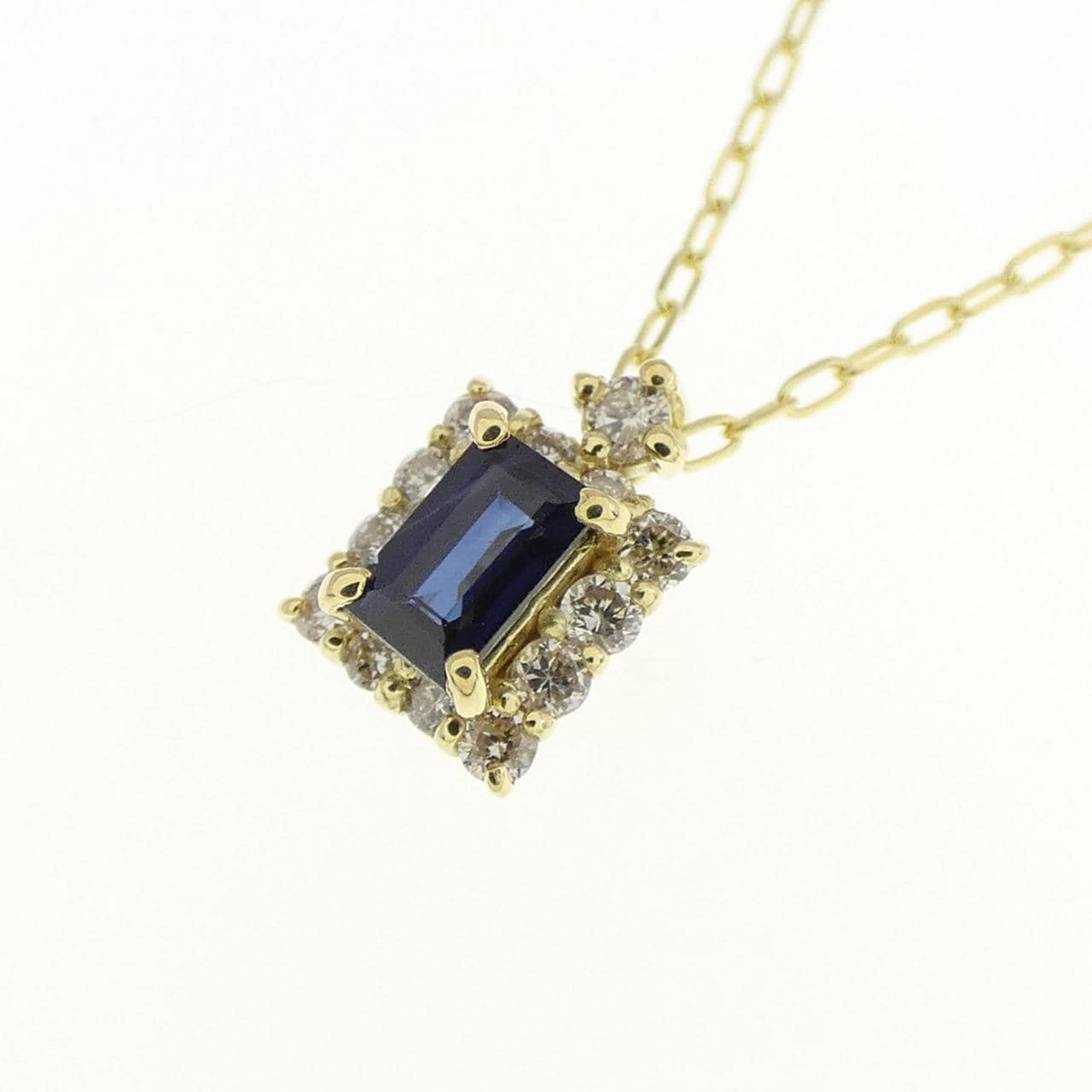 【新品】K18YG サファイヤ ネックレス 0.12CT