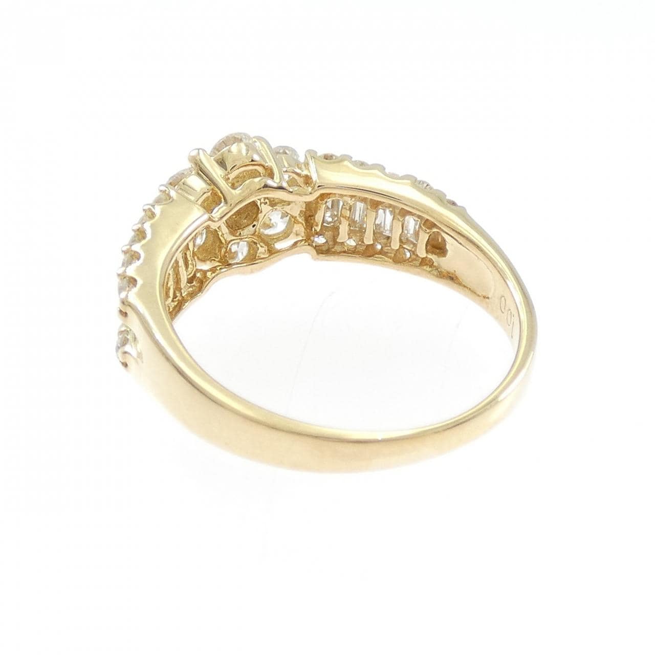 K18YG フラワー ダイヤモンド リング 1.00CT