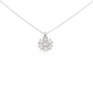 PT/PT850 フラワー ダイヤモンド ネックレス 0.50CT