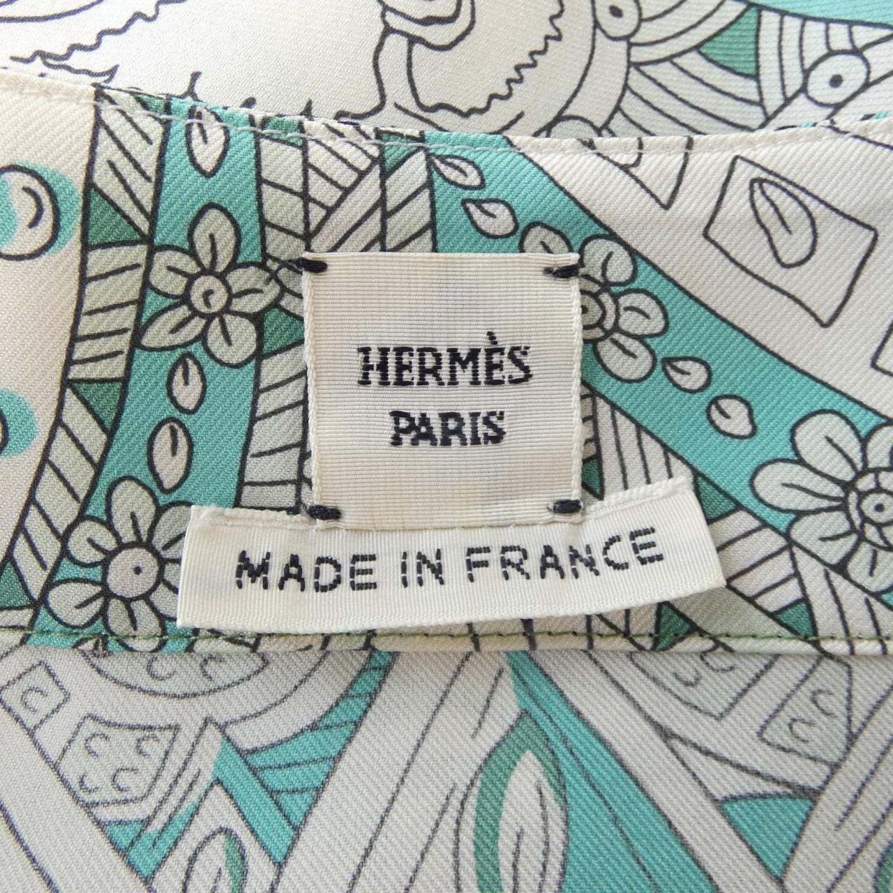 エルメス HERMES LE JARDIN MAHARANI *76-7608 ツイルレーヌ トップス